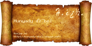 Hunyady Ábel névjegykártya
