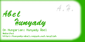 abel hunyady business card